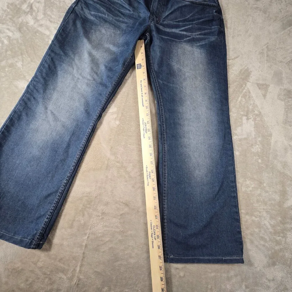Buffalo David Bitton Ruffer Easy Jeans Mens 36 Medium Wash Bootcut Relaxed Denim - Picture 3 of 15